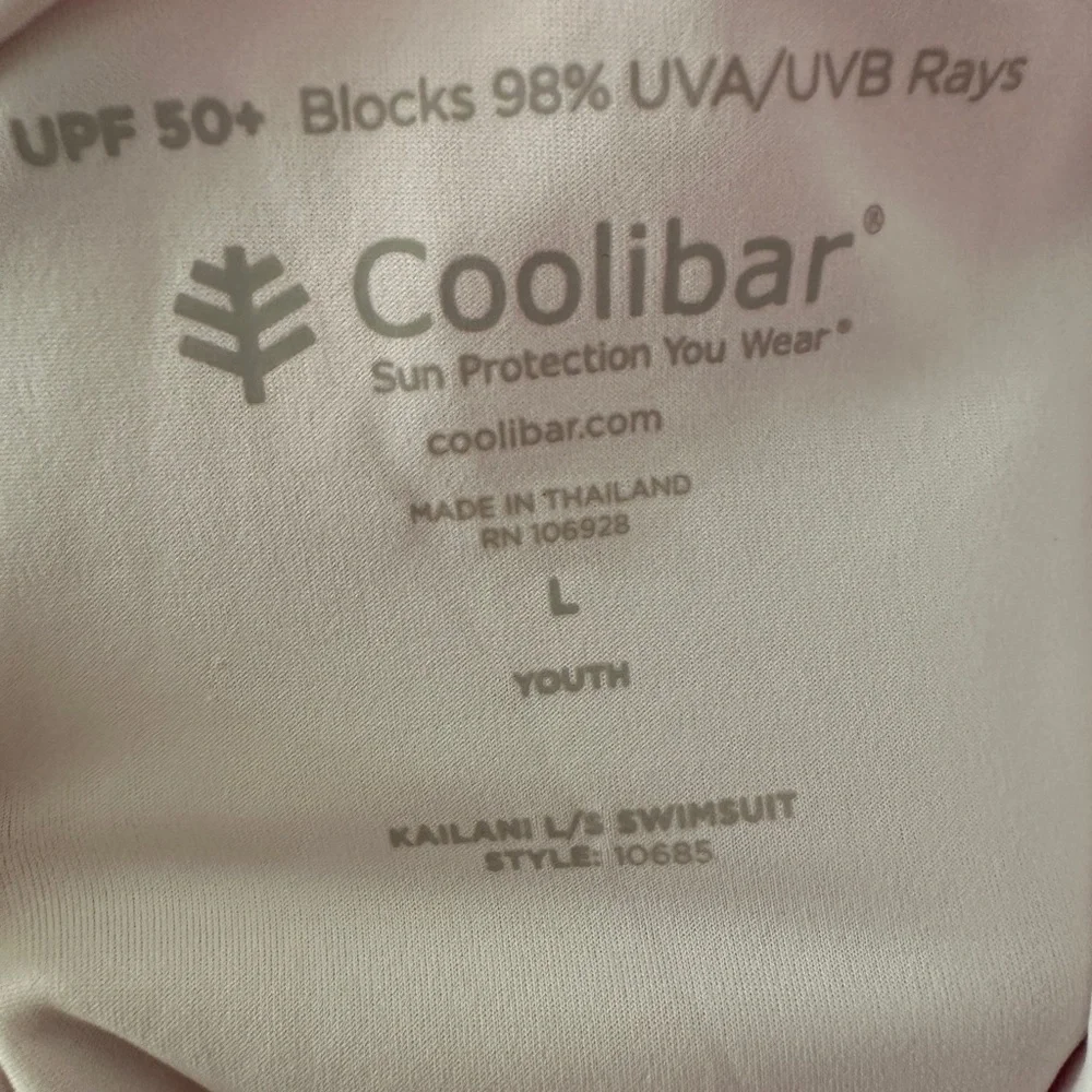 Coolibar Kids Pink Rashguard with Ruffles - Picture 2 of 3